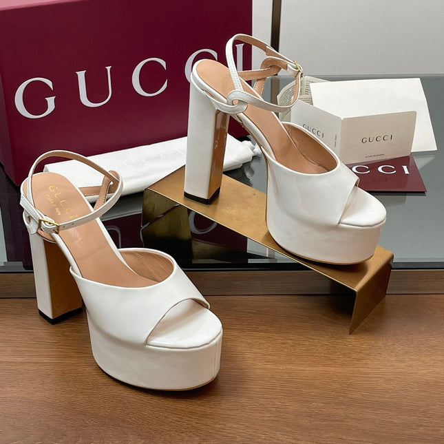 HIGH HEEL SANDALS 13 CM IN WHITE LAMBSKIN