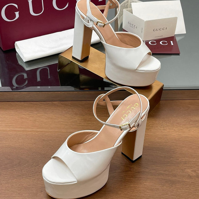 HIGH HEEL SANDALS 13 CM IN WHITE LAMBSKIN