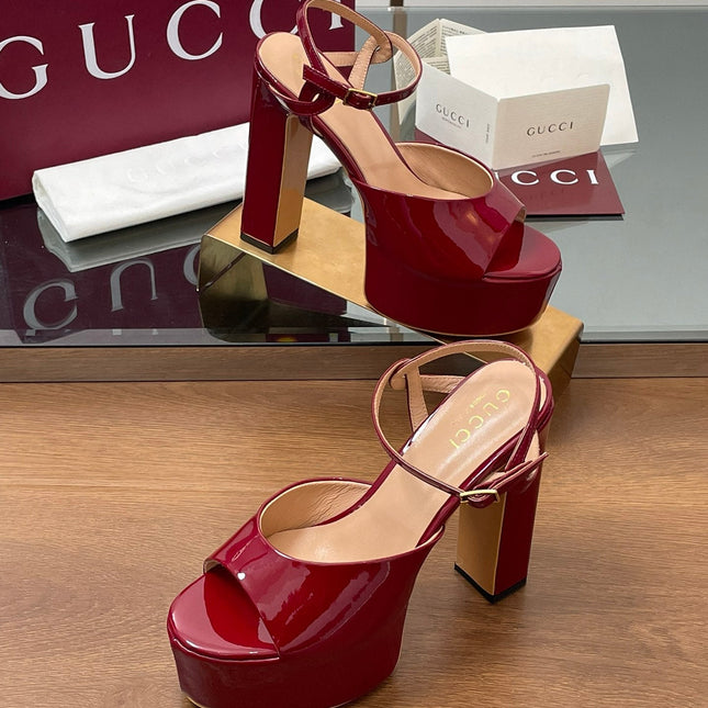 HIGH HEEL SANDALS 13 CM IN RED LAMBSKIN