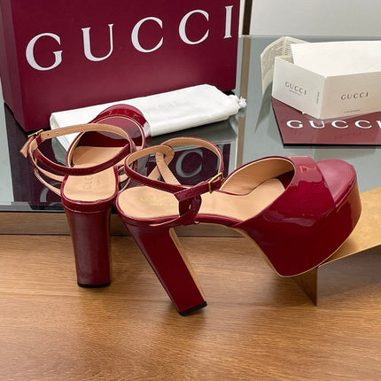 HIGH HEEL SANDALS 13 CM IN RED LAMBSKIN