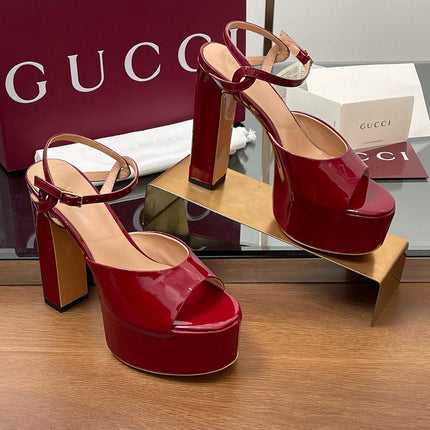 HIGH HEEL SANDALS 13 CM IN RED LAMBSKIN