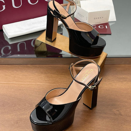 HIGH HEEL SANDALS 13 CM IN BLACK LAMBSKIN