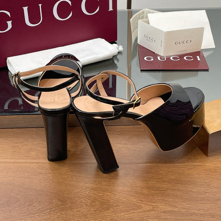 HIGH HEEL SANDALS 13 CM IN BLACK LAMBSKIN