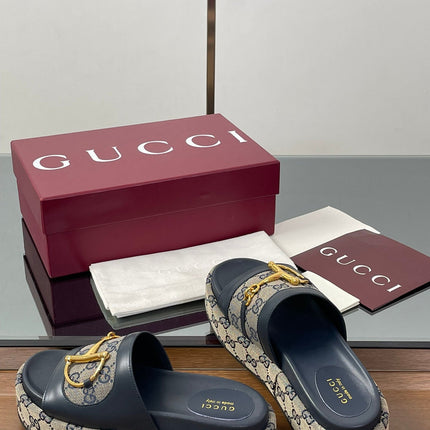 HIGH 5.5 CM WEDGE SANDALS IN BLACK AND BEIGE CALFSKIN AND FABRIC