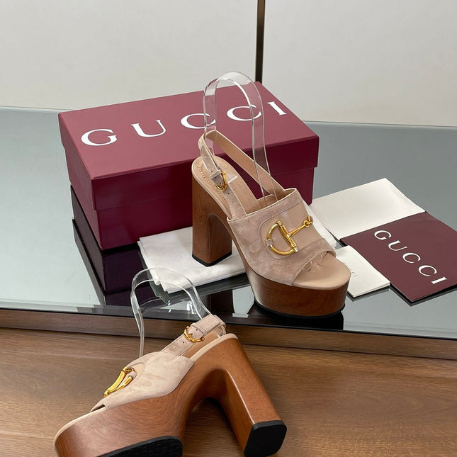 HIGH HEEL SANDALS 13 CM IN BEIGE CALFSKIN MIX SUEDE GOLD HARDWARE