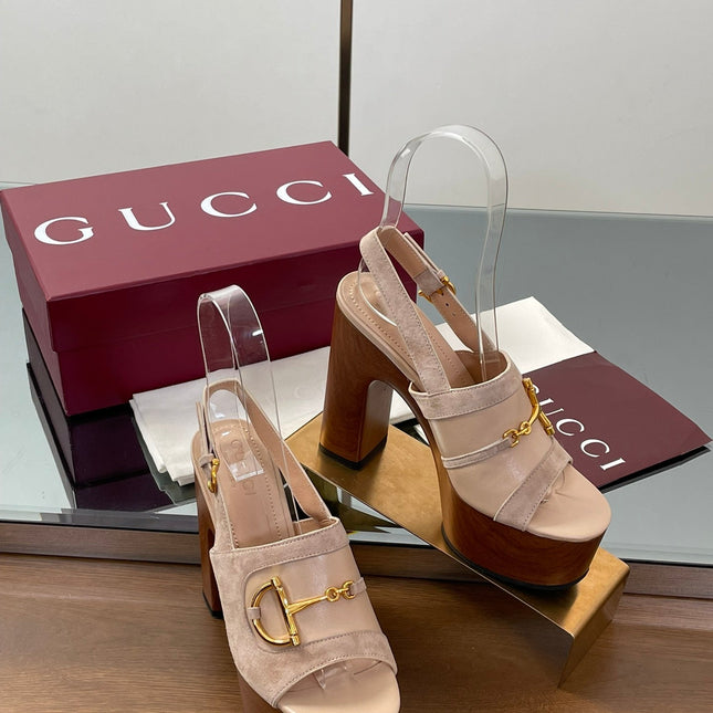 HIGH HEEL SANDALS 13 CM IN BEIGE CALFSKIN MIX SUEDE GOLD HARDWARE