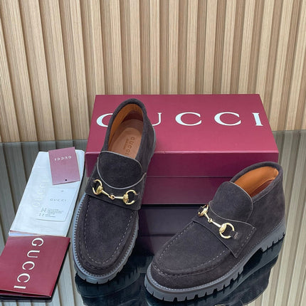 GG HORSEBIT LOAFERS IN DARK PURPLE SUEDE