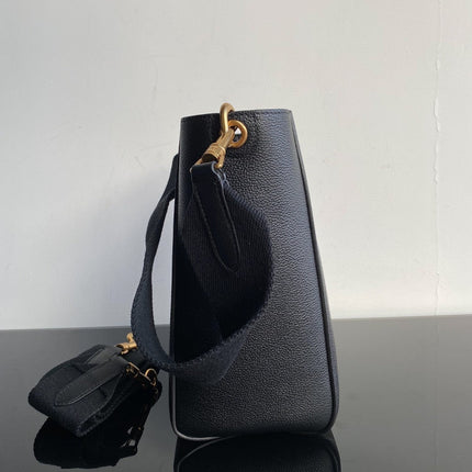 SANGLE SEAU BUCKET 24 BAG BLACK CALFSKIN