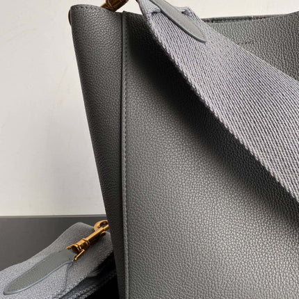 SANGLE SEAU BUCKET 24 BAG GREY CALFSKIN