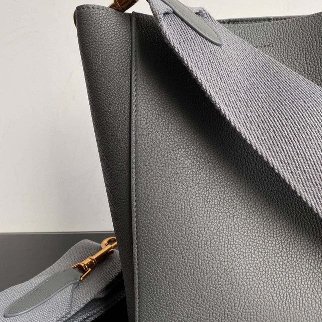 SANGLE SEAU BUCKET 24 BAG GREY CALFSKIN