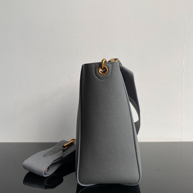 SANGLE SEAU BUCKET 24 BAG GREY CALFSKIN