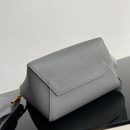SANGLE SEAU BUCKET 24 BAG GREY CALFSKIN
