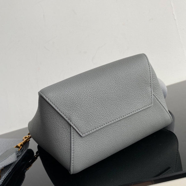 SANGLE SEAU BUCKET 24 BAG GREY CALFSKIN