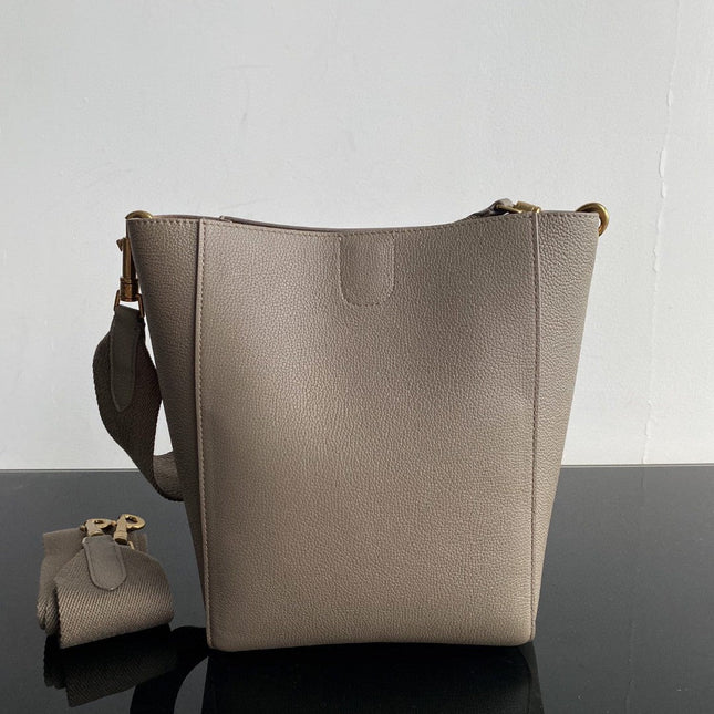 SANGLE SEAU BUCKET 24 BAG PEANUT BROWN CALFSKIN