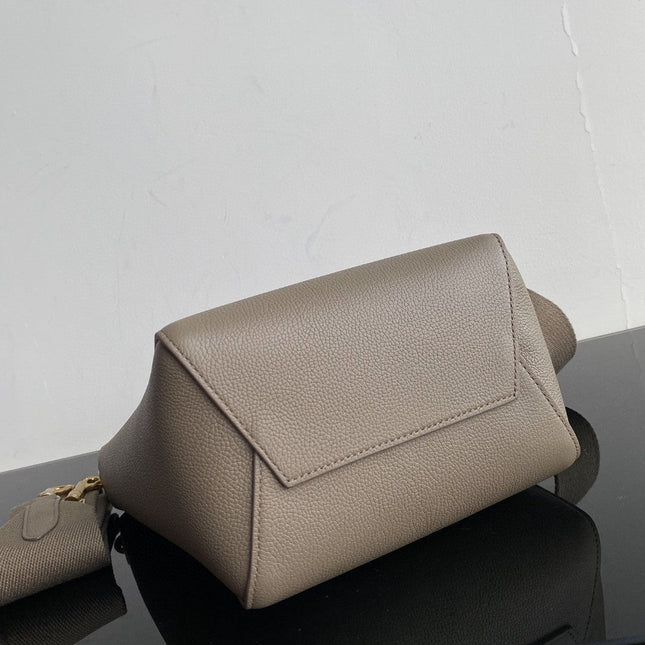 SANGLE SEAU BUCKET 24 BAG PEANUT BROWN CALFSKIN