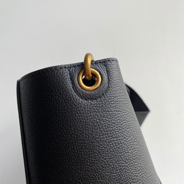 SANGLE SEAU BUCKET 33 BAG BLACK CALFSKIN