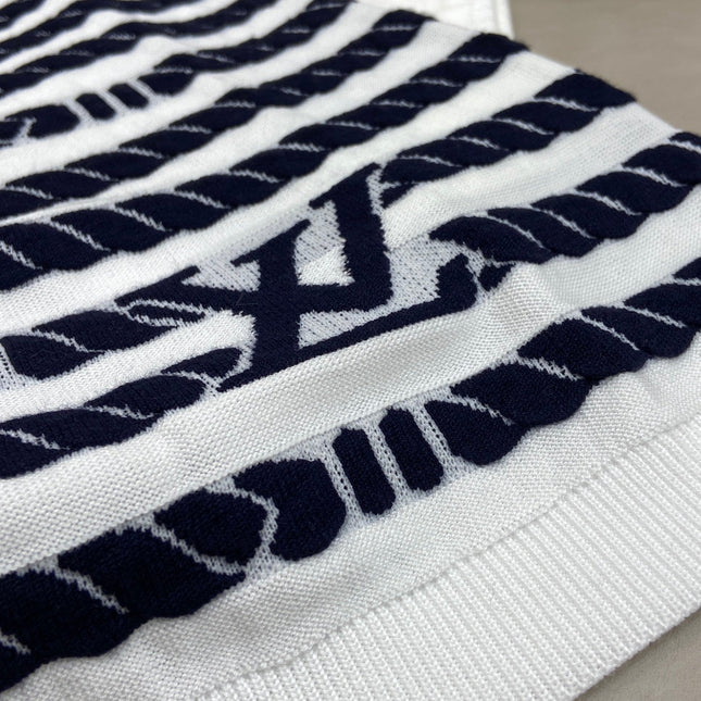 LV STRIPED SWEATER 25S IN TENCEL  266038