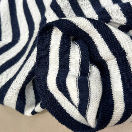 STRIPED KNIT SWEATER 25S IN COTTON 266075
