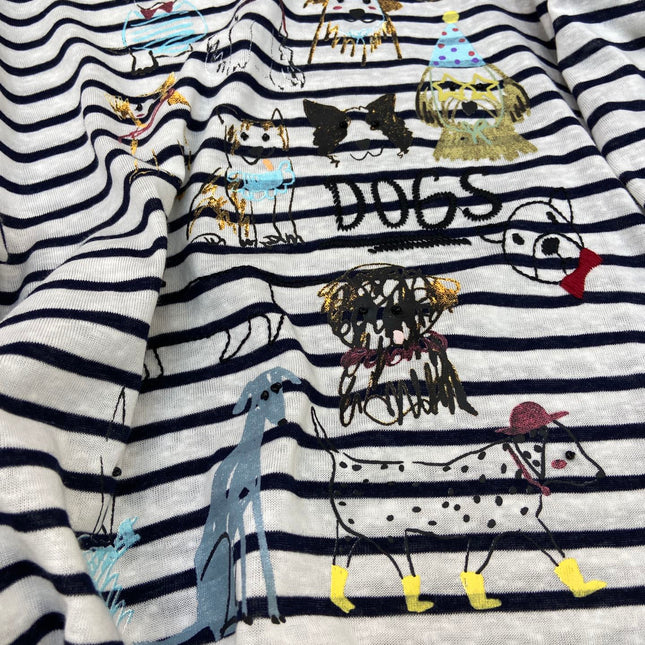 LONG SLEEVE STRIPED T-SHIRT 25S IN COTTON 266046