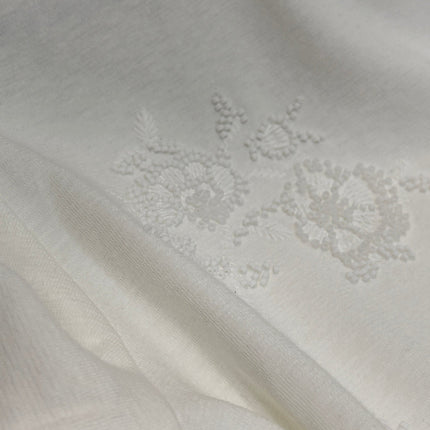 FLORAL EMBROIDERED T SHIRT 25S IN COTTON 266309