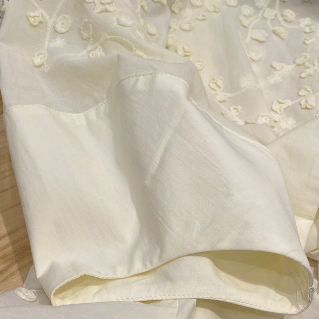 ROUND NECK EMBROIDERED SHIRT 25S IN COTTON 266154