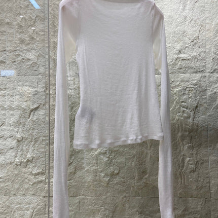 OFF SHOULDER LOGO T SHIRT 25S IN KATUN 266105