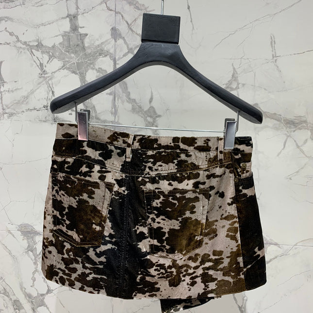 DIOR 25S MINI SKIRT CAMOUFLAGE STYLE 007