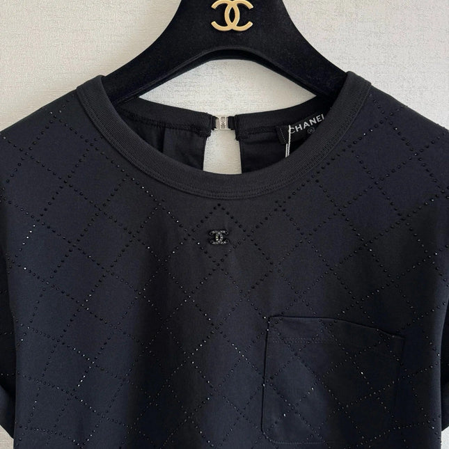 CC 2025 Open-back T-shirt Black Cotton