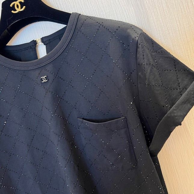 CC 2025 Open-back T-shirt Black Cotton