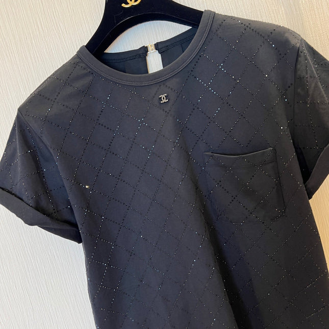 CC 2025 Open-back T-shirt Black Cotton