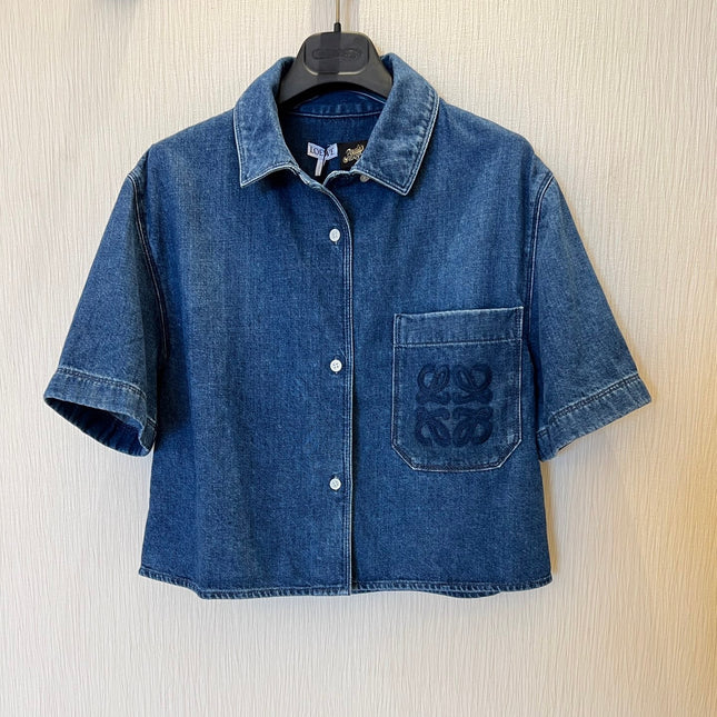Loewe Denim Shirt Jacket Blue Cotton