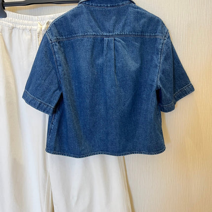 Loewe Denim Shirt Jacket Blue Cotton