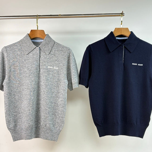MIUMIU KNITTED POLO SHIRT STYLE 307