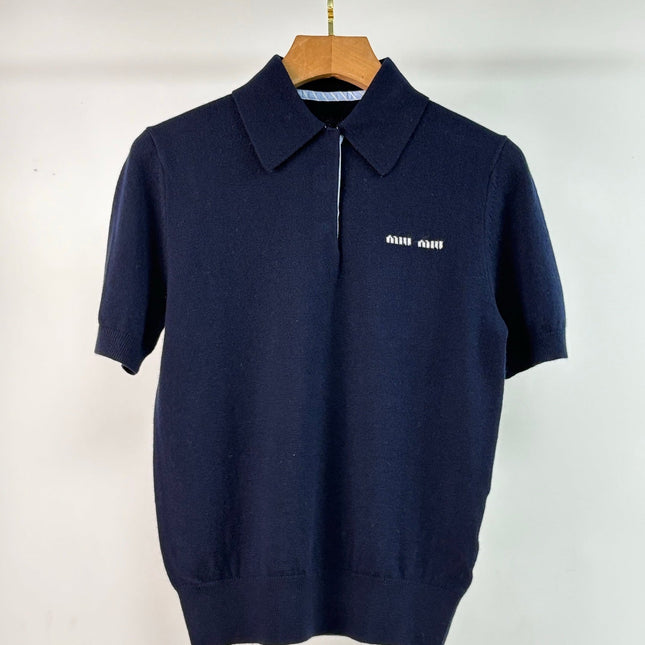MIUMIU KNITTED POLO SHIRT STYLE 307