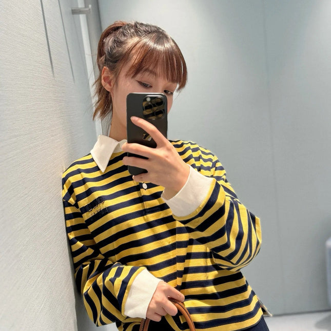 MIUMIU STRIPED SHIRT WITH LAPEL COLLAR STYLE 44