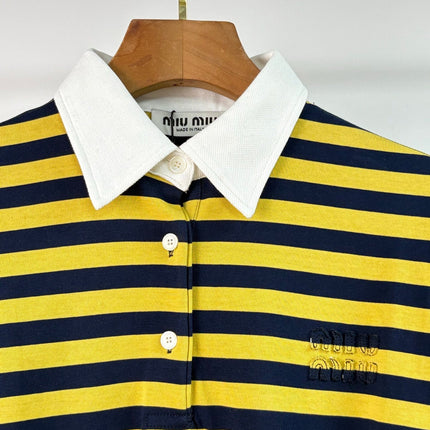 MIUMIU STRIPED SHIRT WITH LAPEL COLLAR STYLE 44