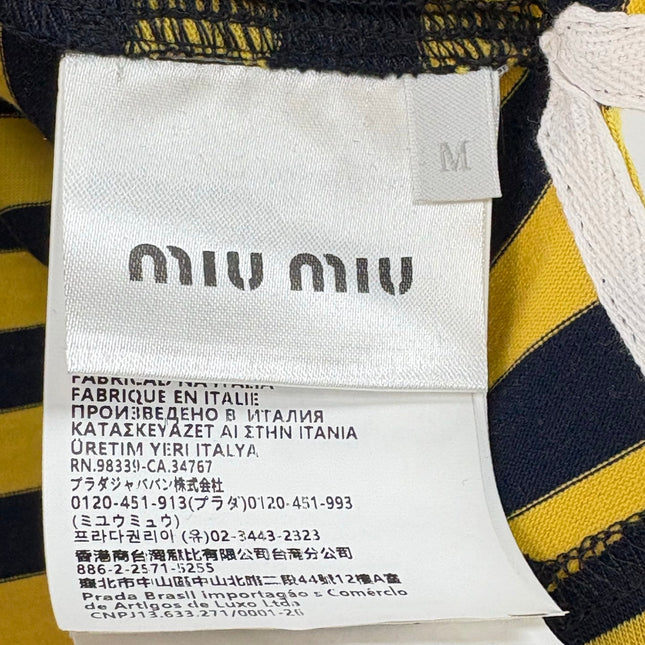 MIUMIU STRIPED SHIRT WITH LAPEL COLLAR STYLE 44