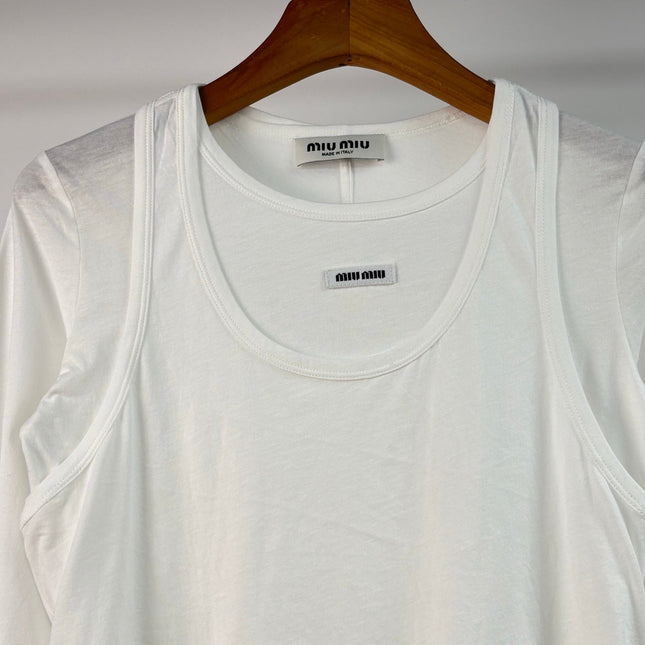 MIUMIU TWO-PIECE T-SHIRT SET STYLE 170
