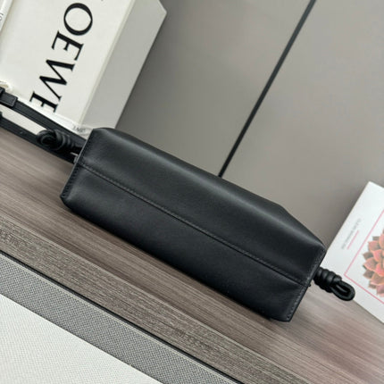 LOE 23 MINI FLAMENCO PURSE BAG IN BLACK NAPPA LAMBSKIN