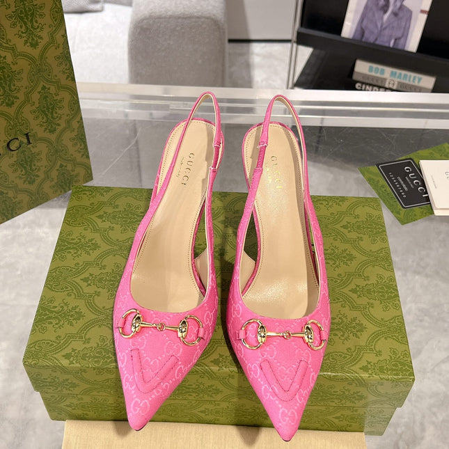 HORSEBIT SLINGBACK 105 IN PINK CANVAS