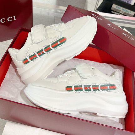 GG WAVE SNEAKER IN RICE WHITE CALFSKIN