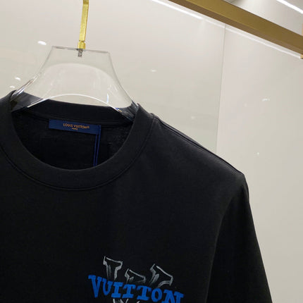 LV T-SHIRT BLACK COTTON 238848