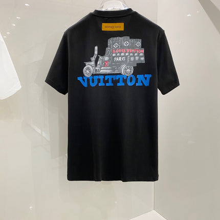 LV T-SHIRT BLACK COTTON 238848