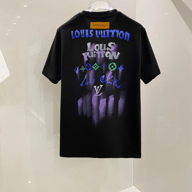 LV SHORT-SLEEVED T-SHIRT BLACK COTTON 238852