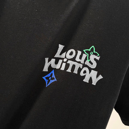 LV SHORT-SLEEVED T-SHIRT BLACK COTTON 238852