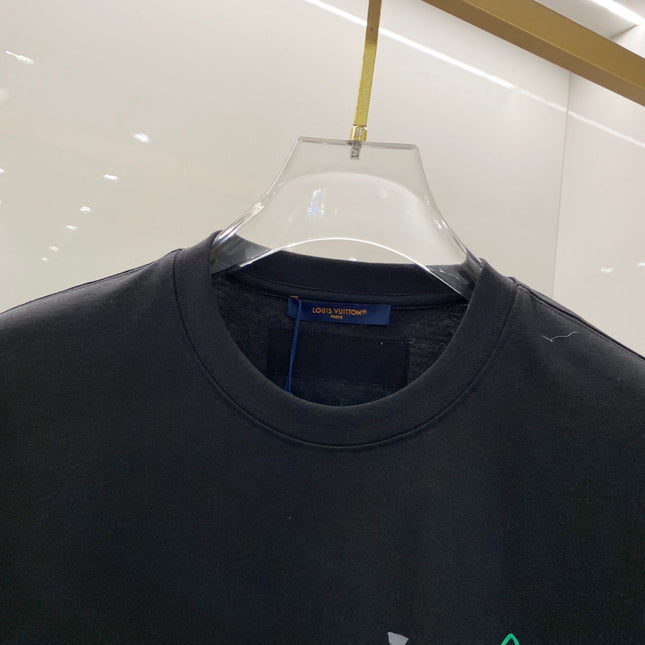 LV SHORT-SLEEVED T-SHIRT BLACK COTTON 238852