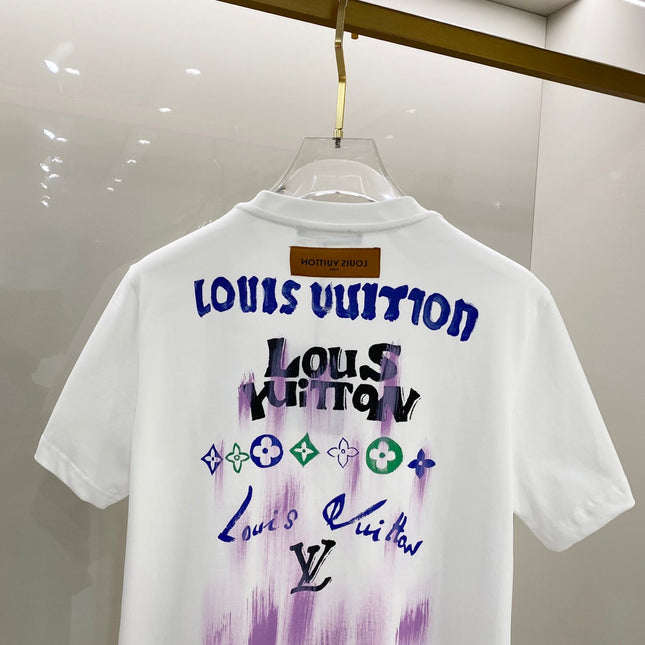 LV SHORT-SLEEVED T-SHIRT WHITE COTTON 238853