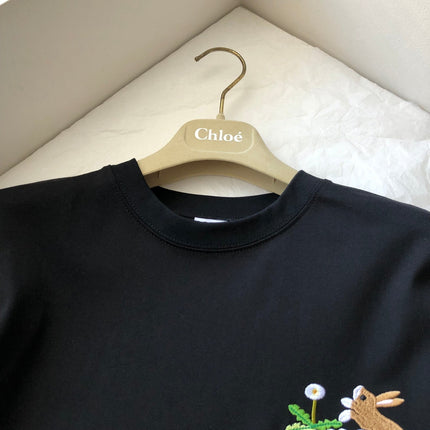 Loewe Rabbit T-shirt Black Cotton