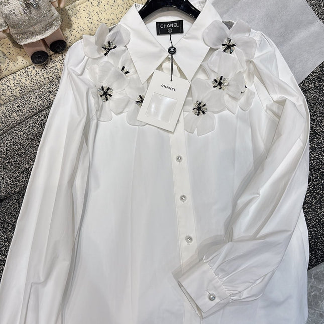 CC Shirt White mix Black Cotton