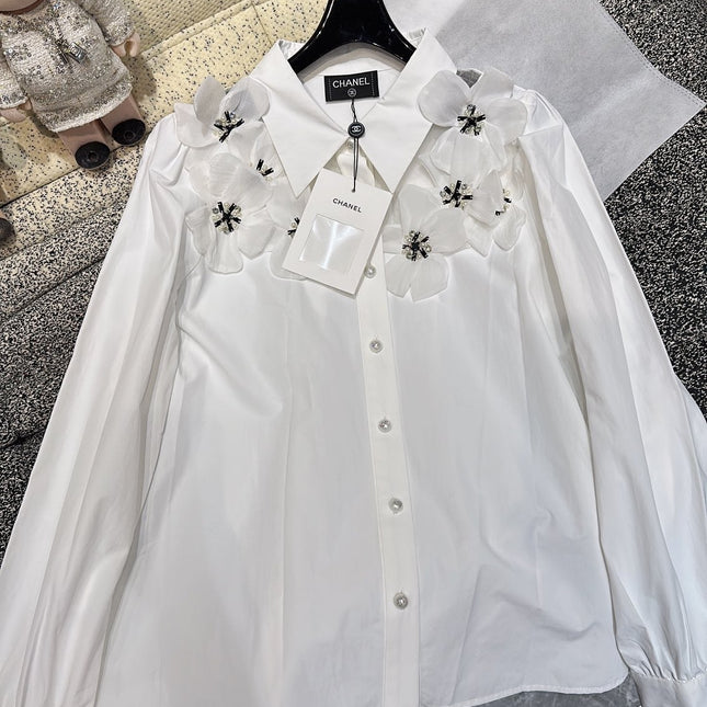 CC Shirt White mix Black Cotton